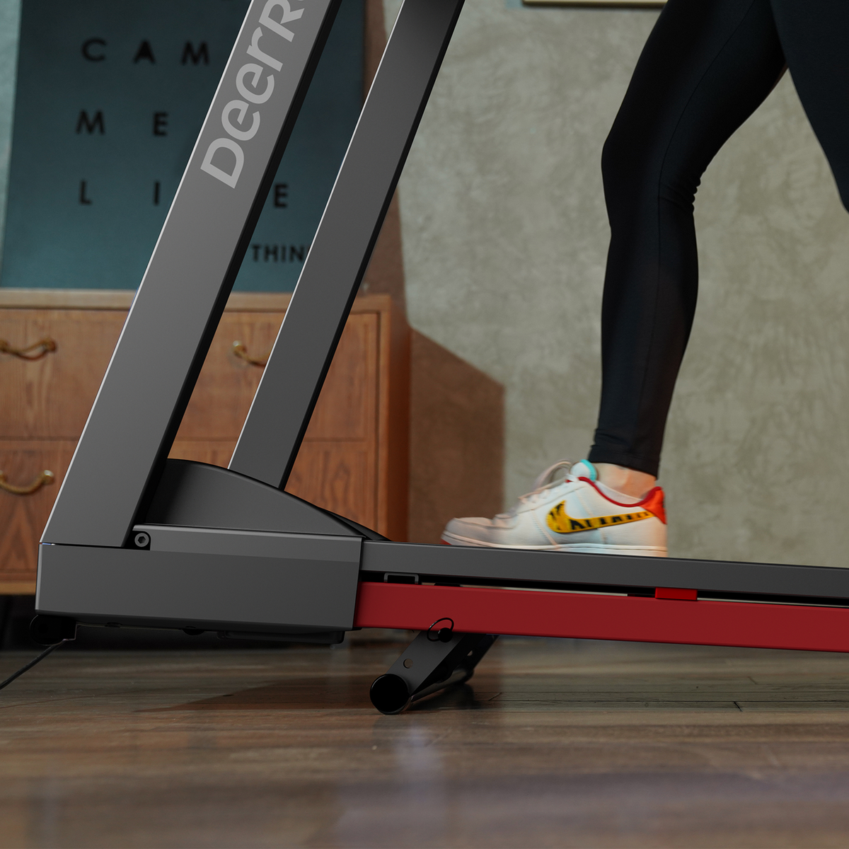 DeerRun A1 Pro Folding Smart Treadmill with 6% Incline - 16 KPH, 158 Kg Capacity