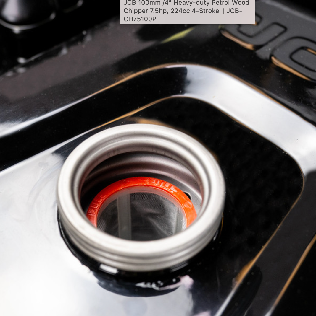 JCB 100mm /4” Heavy-duty Petrol Wood Chipper 7.5hp, 224cc 4-Stroke