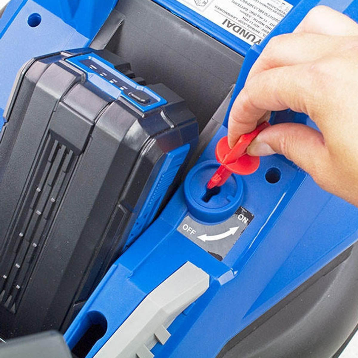 Hyundai HYM40LI330P 40V Cordless Lawnmower Rear Roller 32cm With 1 x 2.5Ah Battery Powered & Charger